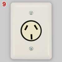 Brazilian angled 20A socket