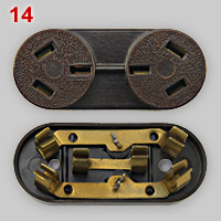 classic Uruguayan earthed dual outlet plug