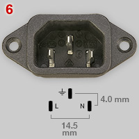 IEC 60320 C14 appliance inlet