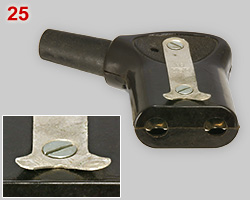 Appliance connector with single sided earth clip (2)