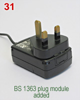 Palm PDA charger with BS 1363 type wall plug