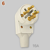 Belgian 400V, 16A 4 pin plug