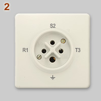Belgian 400V, 16A 4 pin socket socket
