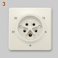 Belgian 400V, 16A 5 pin socket socket