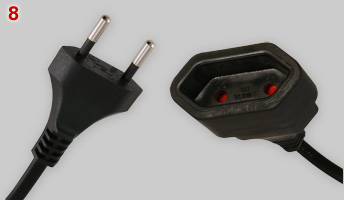 Plug and connector of Swiss T11 extension