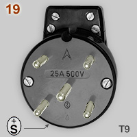 Swiss T9 25A plug