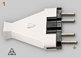 4-pin Flako-type plug made by Elektro-Praga