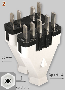 4 and 5-pin Flako-type plugs made by Elektro-Praga
