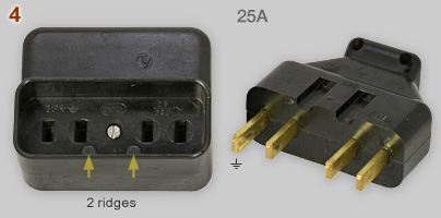 4-pin Flako-type plug made by Ospel