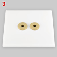 Flush socket with glass front plate
