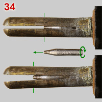 Hollow pins wiyh variable diameter