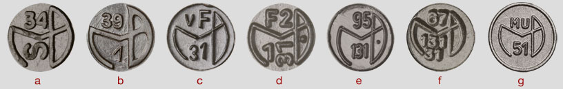 Examples of MPAD marks on plugs