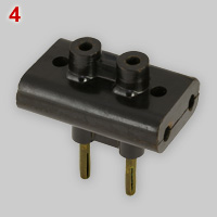 Ebonite 3-way multi-plug