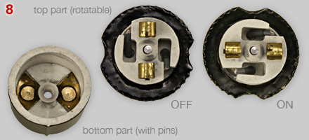 Rimax porcelain plug with switch, details