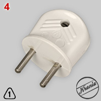 Krania 2-pin plug made of melamine