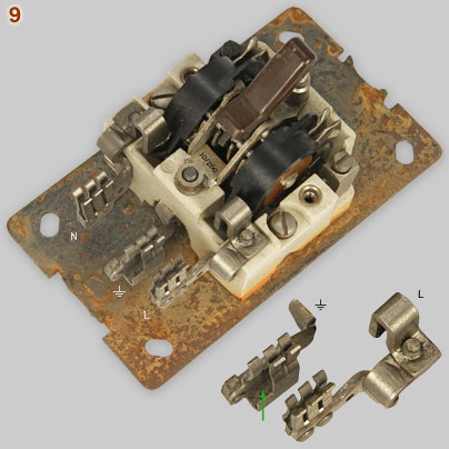 Danish single phase 16A socket, classic model