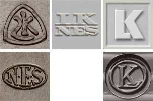 Logos of Lauritz Knudsen and NES