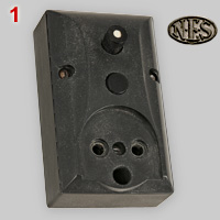 Danish classic  socket with push button switch