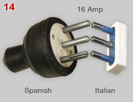 Italian style 16A plug made for Spanish market