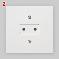 Not earthed socket made by Plastimetal