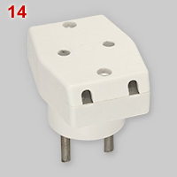 3-way adapter plug for unearthed 2-pin plugs