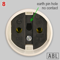 CEE 7/2 connector plug, special model made by AB
