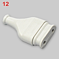 Japanese made 2-pin extension cord outlet