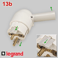 Legrand CEE 7/5 plug with handle to remove plug