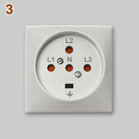 French 20A 3-phase socket