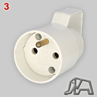 French earthed female plug