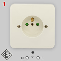 French type socket with earth pin