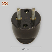 Bakelite 2-pin plug rated at 16A 380V made by Legrand