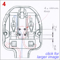 Drawing of Slimplug internal wiring