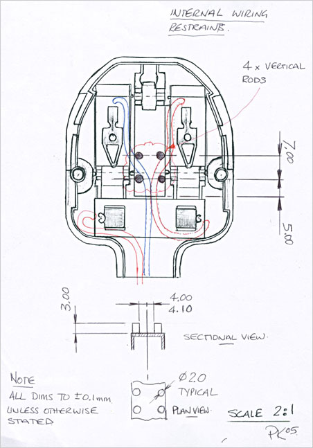 Slimplug, internal wiring