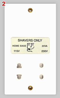 BS 4573 dual voltage shaver socket
