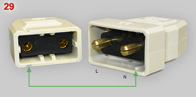 BS5733 2-pin extension plug and connector