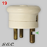 GEC 5A BS546 plug with slotted earth pin