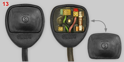 Sanders unbreakable rubber BS 1363 plug