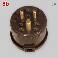 Crater plug, 5 Amp - 3 pins