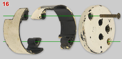 Exploded view of D&S socket