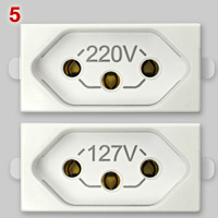 NBR 14136 220V / 127V socket labels