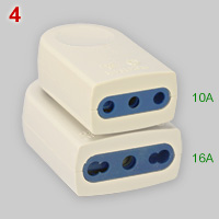 Italian 10A and 16A connectors, CEI 23-50