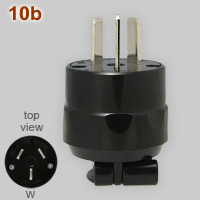 Japanese 20A-250V 3-pin split-phase plug