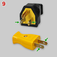 Japanese 15A-125V plugs suitable for twist lock sockets