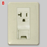 Japanese socket for 15A and 10A, 125V plugs