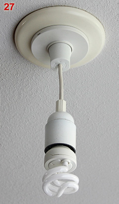 LK ceiling lamp socket, plug and lamp