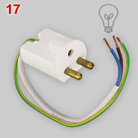 Swedish lamp plug, earthed