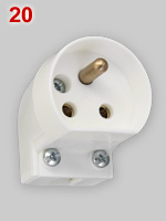 Swedish lamp connector plug
