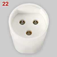 Swedish lamp connector plug, special type