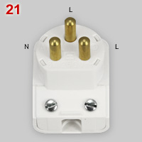 Swedish lamp plug, special type